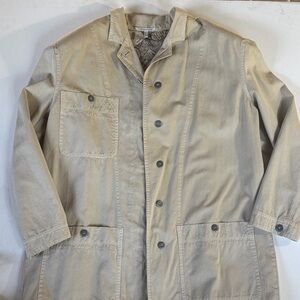 Byblos Made In Italy Women’s Beige Cotton Button-Front Coat Size 42 Italy